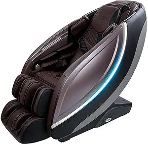 Relaxo USA 3D Massage Chair | Full Body Zero Gravity Recliner with Voice Control & Foot Roller (Brown)