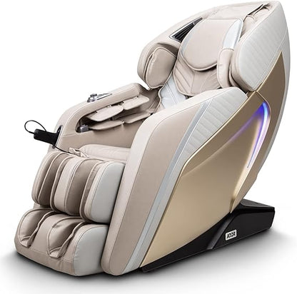 Relaxo USA 3D Massage Chair | Full Body SL-Track Zero Gravity Recliner with Heat & Foot Roller (Taupe)