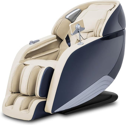 Relaxo USA Full Body Massage Chair | Zero Gravity, SL Track, Heat & Foot Massage (Beige)