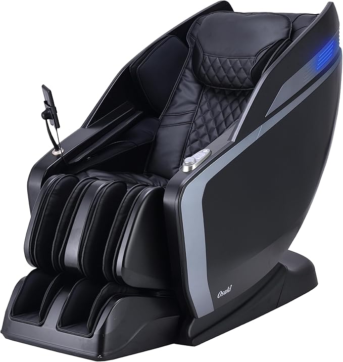 Relaxo USA 3D Massage Chair | Zero Gravity SL-Track Recliner with Bluetooth & Auto Programs (Black)