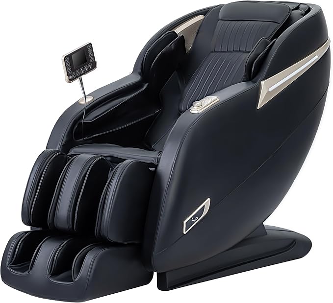 Relaxo USA Full Body Massage Chair | Zero Gravity, SL Track, Heat & Foot Massage (Beige)