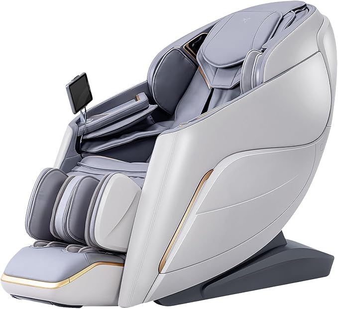 Relaxo USA 4D Massage Chair | Full Body Zero Gravity Recliner with SL Track, Yoga Stretch & App Control (Beige)