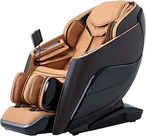 Relaxo USA 4D Massage Chair | Full Body Zero Gravity Recliner with SL Track, Yoga Stretch & App Control (Beige)